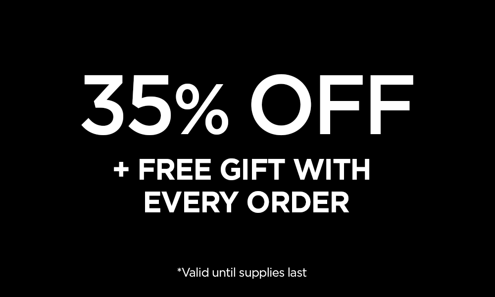 35% OFF sitewide, plus a free gift with every order. Valid until supplies last.