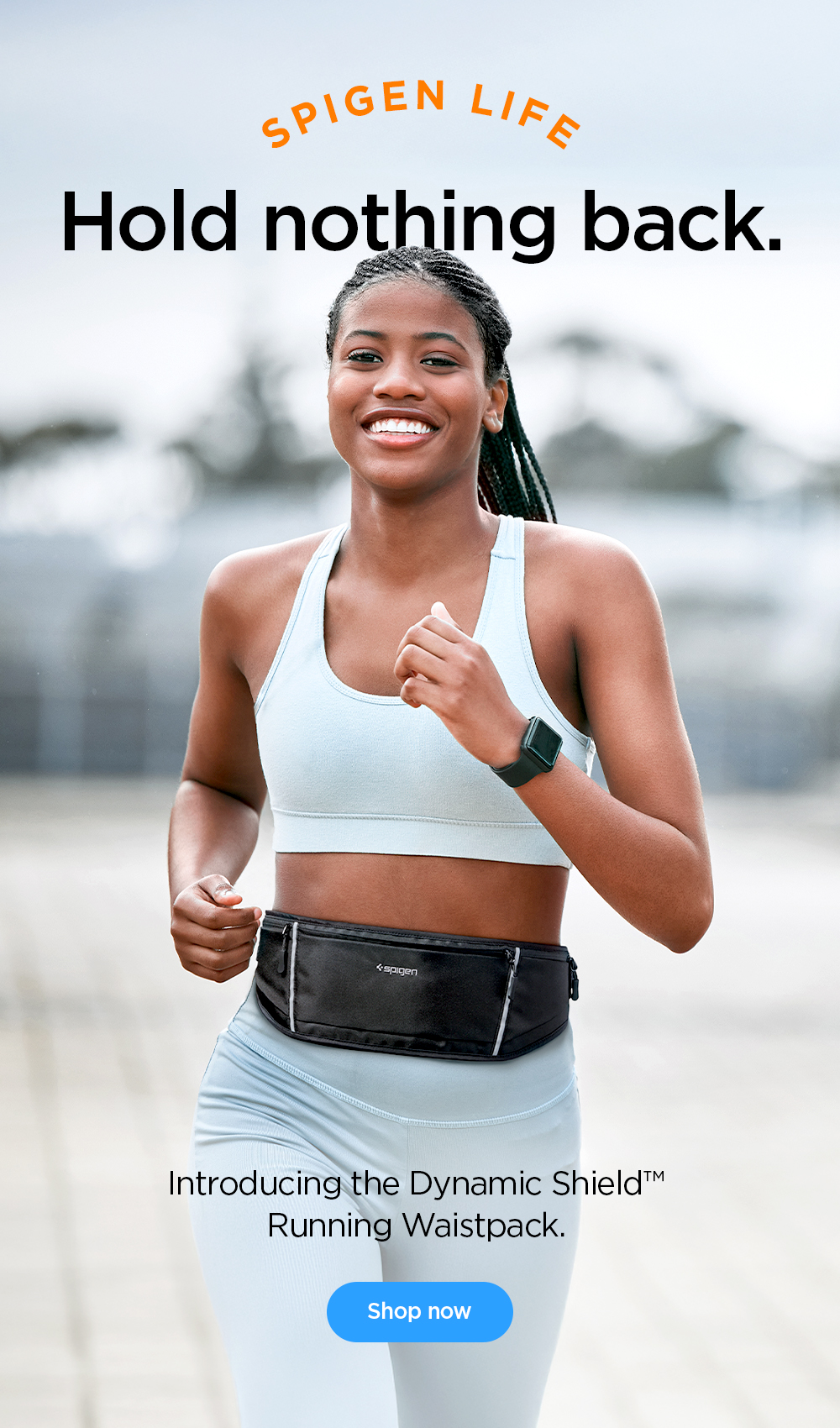 Hold nothing back. Introducing the Dynamic Shield™ Running Waistpack.