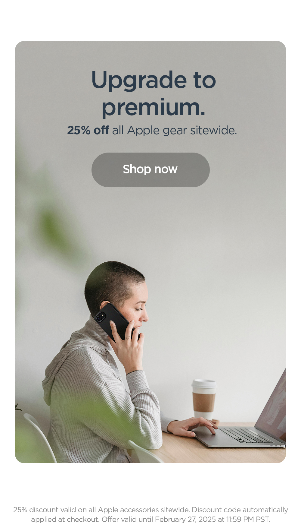 Upgrade to premium. 25% off all Apple gear sitewide. Shop now for iPhone 16, iPad, Apple Watch, MacBook, and more.