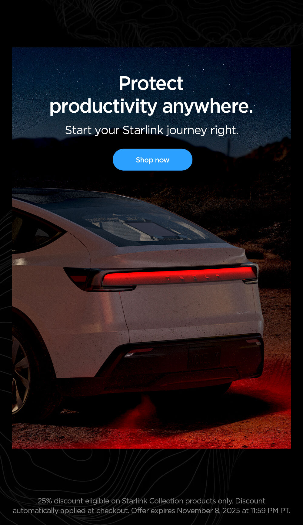 Protect productivity anywhere. Start your Starlink journey right. Shop the Starlink Collection.