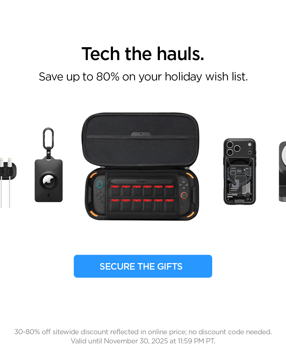 Tech the hauls. Save up to 80% on your holiday wish list. Secure the gifts. Holiday Gift Guide now live. 