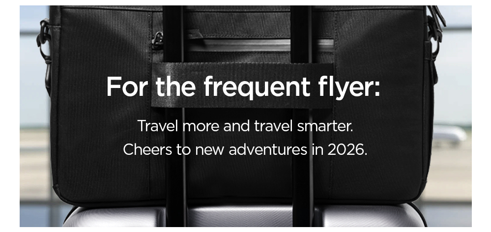 For the frequent flyer:  Travel more and travel smarter. Cheers to new adventures in 2026. 