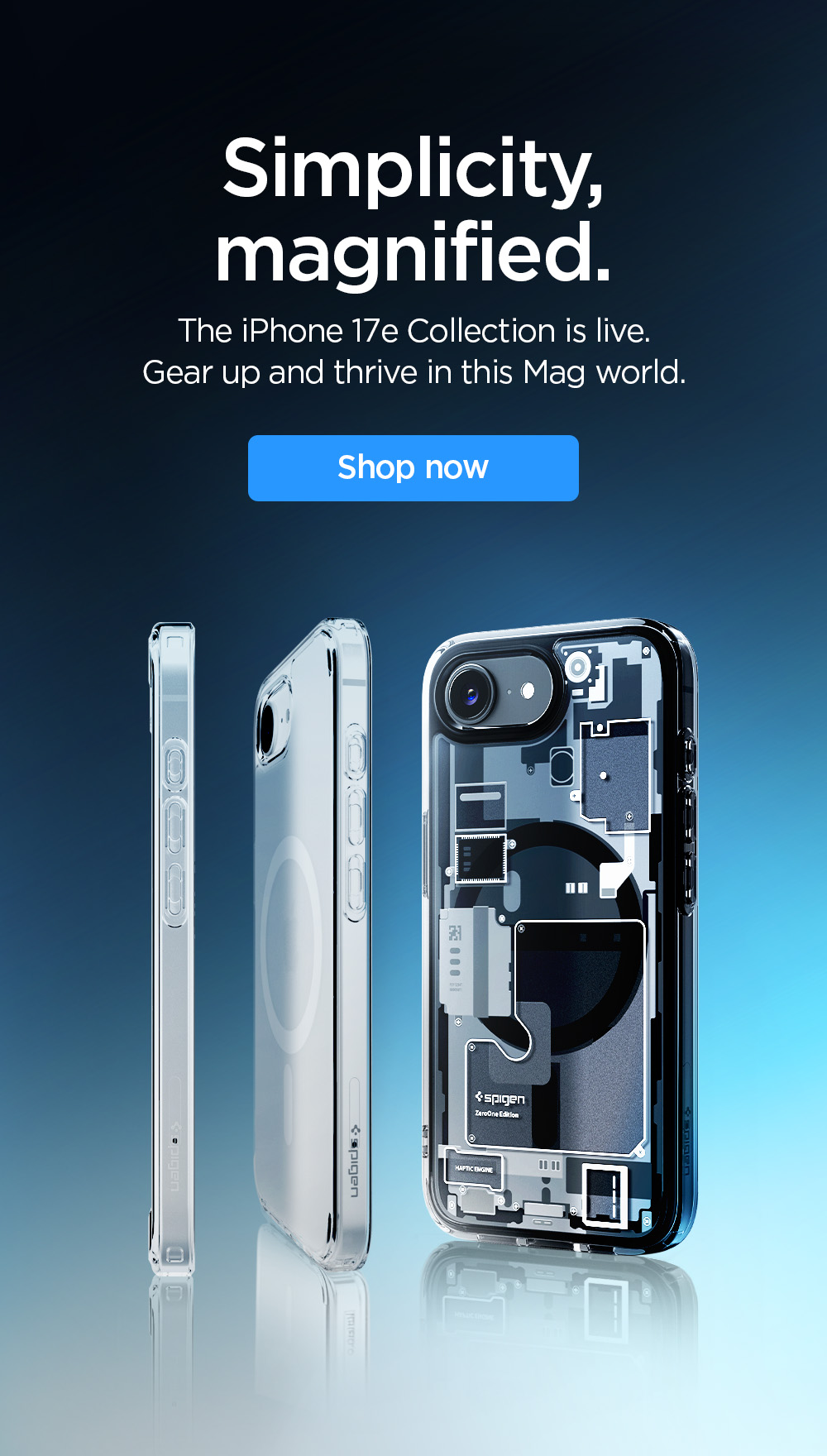 Simplicity, magnified. The iPhone 17e Collection is live. Gear up and thrive in this Mag world. Shop now.
