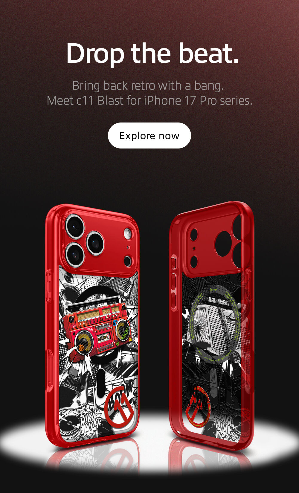 Drop the beat. Bring back retro with a bang. Meet c11 Blast for iPhone 17 Pro series. Explore now.