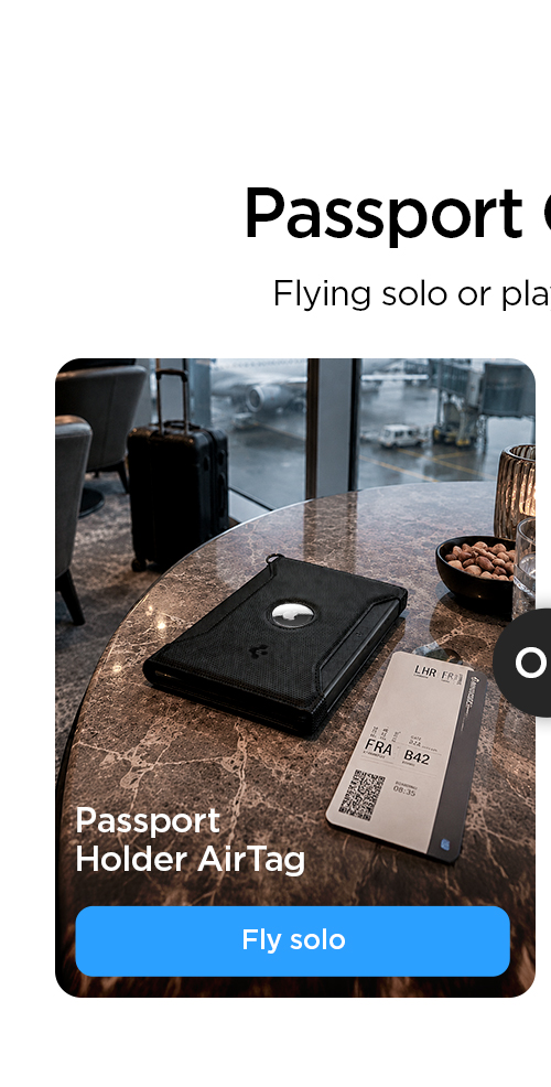 Passport Organizer: Flying solo or playing airport dad? Fly solo and shop the Passport Holder AirTag.