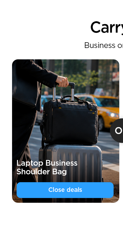 Carry-On: Business or pleasure? Close deals and shop the Laptop Business Shoulder Bag.