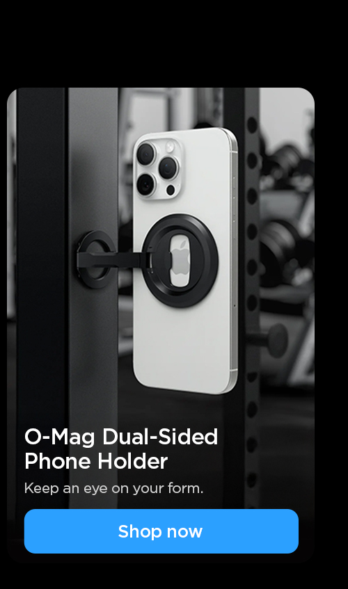 Shop the O-Mag Dual-Sided Phone Holder for MagSafe-compatible cases and iPhones. Keep an eye on your form.