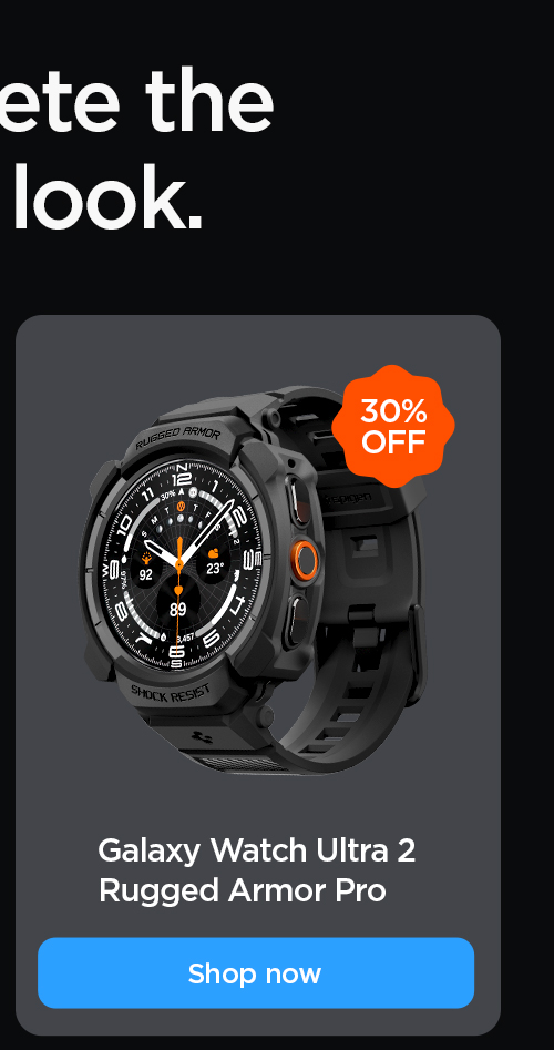 Complete the Core look. Shop Galaxy Watch Ultra 2 Rugged Armor Pro case plus band.