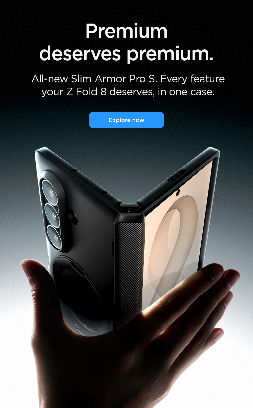 All-new Slim Armor Pro S for Samsung Galaxy Z Fold 8 Ultra and Galaxy Z Fold 8. Every feature your Z Fold 8 deserves, in one case.