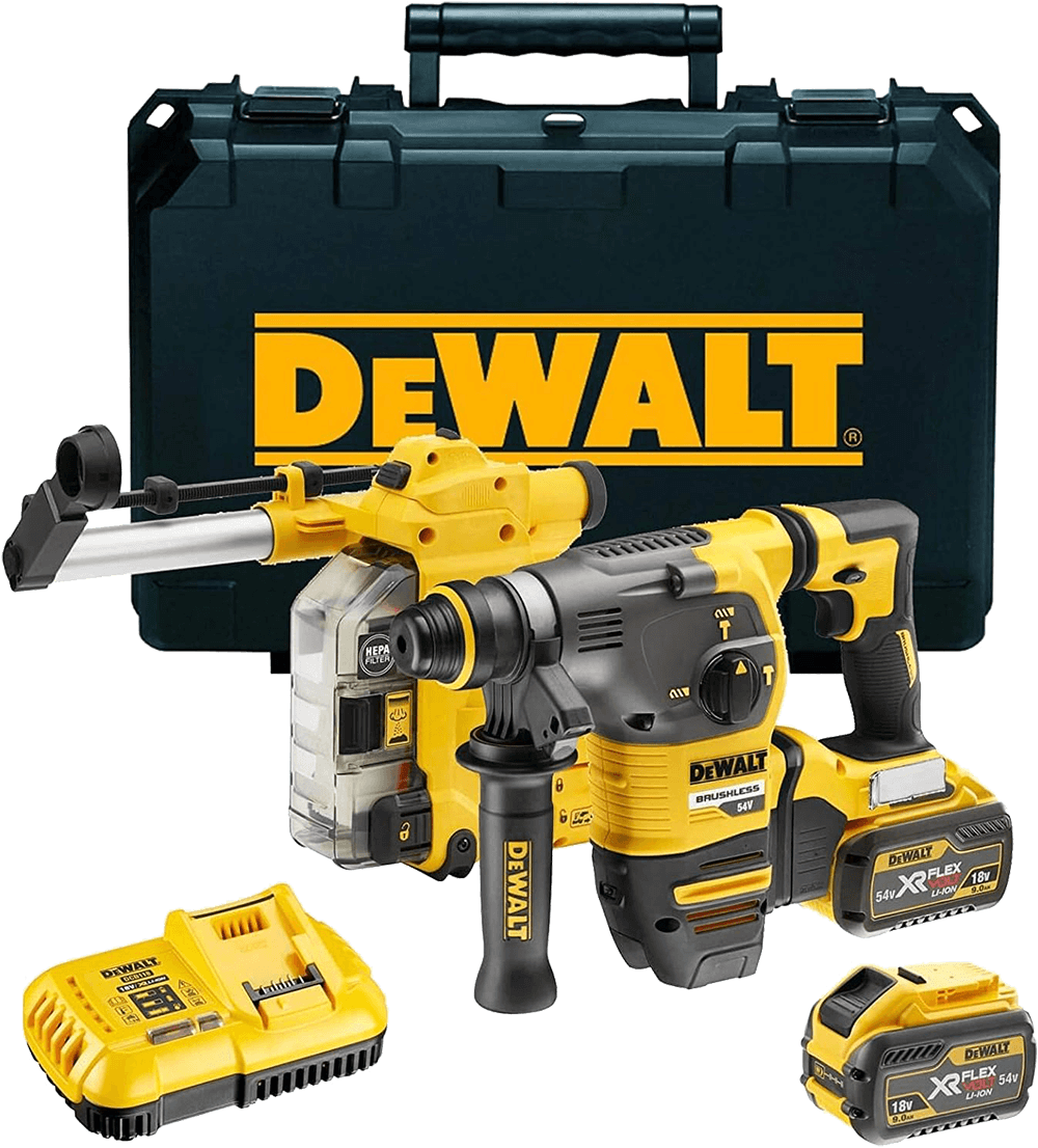 DEWALT 54V XR FLEXVOLT™ SDS-Plus 3,5 J aku kombinované kladivo, 2x 9,0 Ah DCH335X2-QW