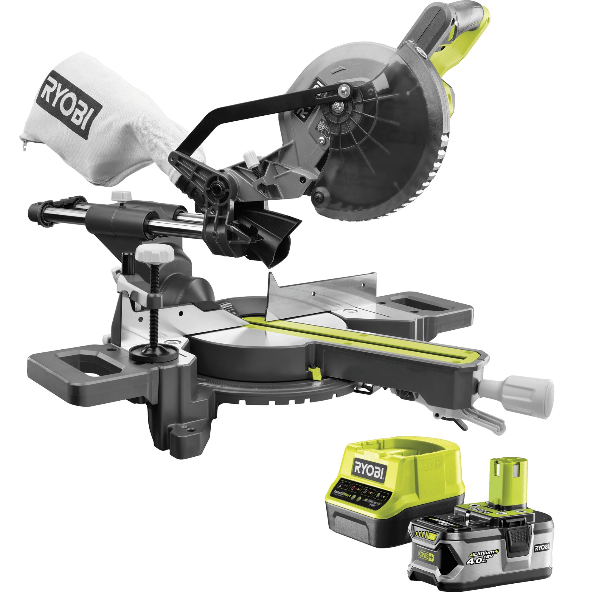 RYOBI 18V ONE+™ 190 mm pokosová píla RMS18190-140G