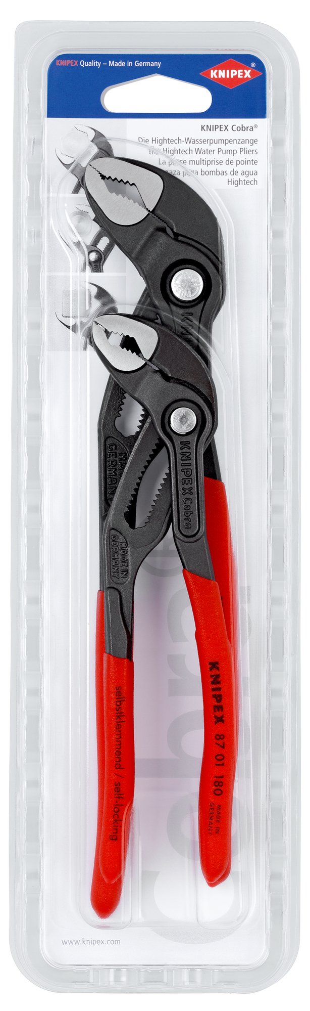 KNIPEX Kliešte inštalatérske Cobra® - súprava dvojdielná