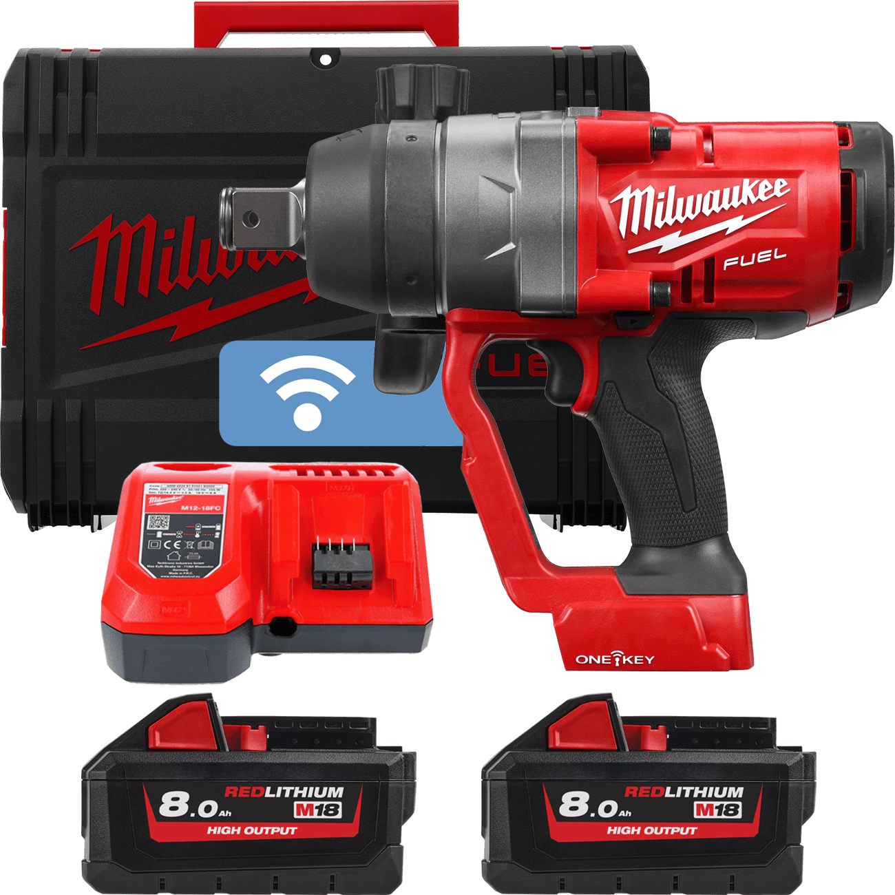 MILWAUKEE M18 FUEL™ ONE-KEY™ 1” Aku rázový uťahovák s poistným krúžkom M18ONEFHIWF1-802X