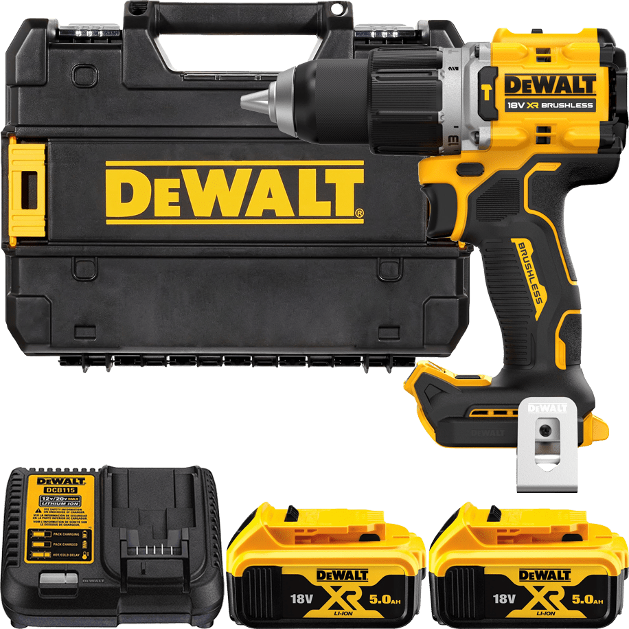 DEWALT 18V XR Aku vŕtačka s príklepom, 2x 5,0 Ah DCD805P2T-QW