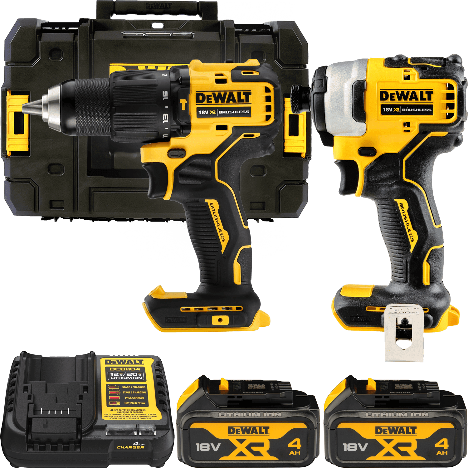 DEWALT 18V XR Aku sada vŕtačky DCD709 a rázového uťahováku DCF809 1/4