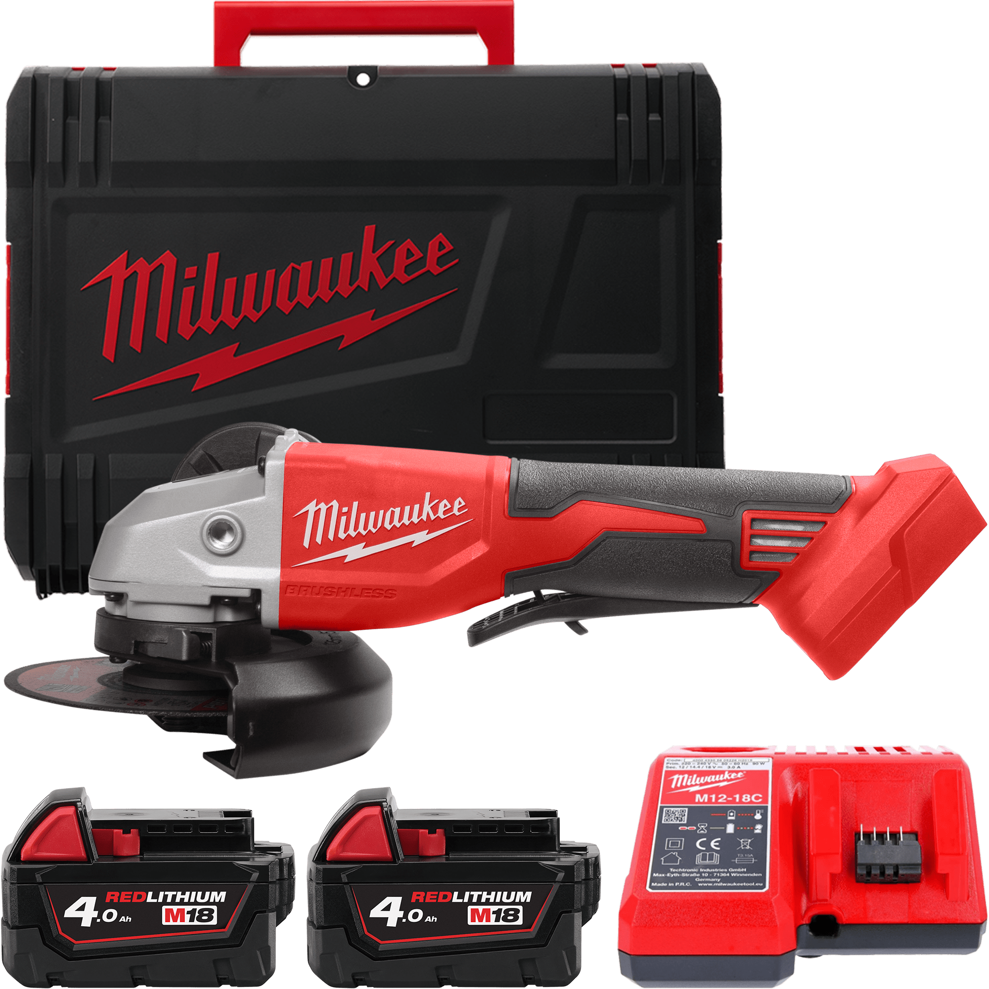 MILWAUKEE M18™ 125 mm uhlová brúska s lopatkovým spínačom M18BLSAG125XPD-402X