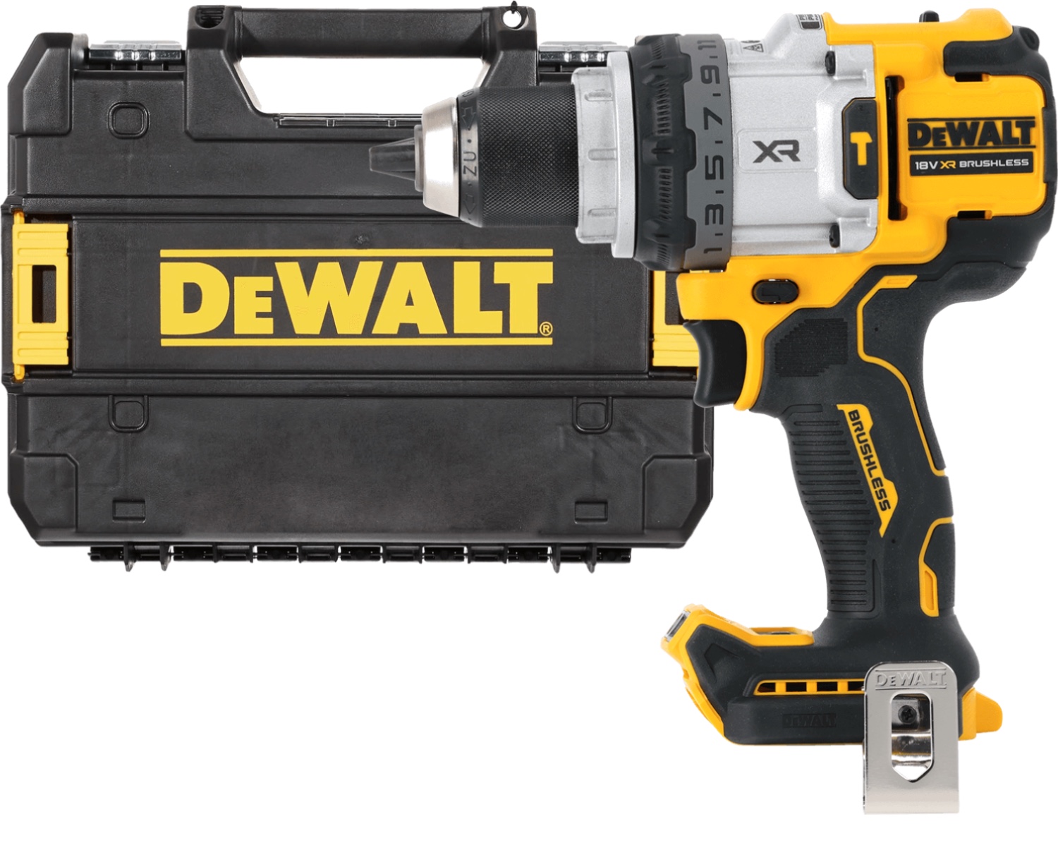 DEWALT 18V XR Aku prémiová vŕtačka s príklepom, bez aku DCD1007NT-XJ