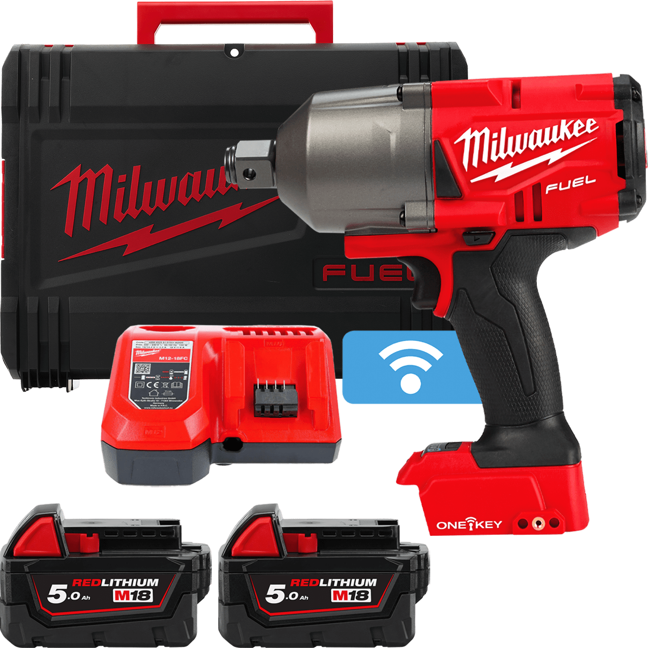 MILWAUKEE M18 FUEL™ ONE-KEY™ 3/4” Aku rázový uťahovák s poistným krúžkom M18ONEFHIWF34-502X