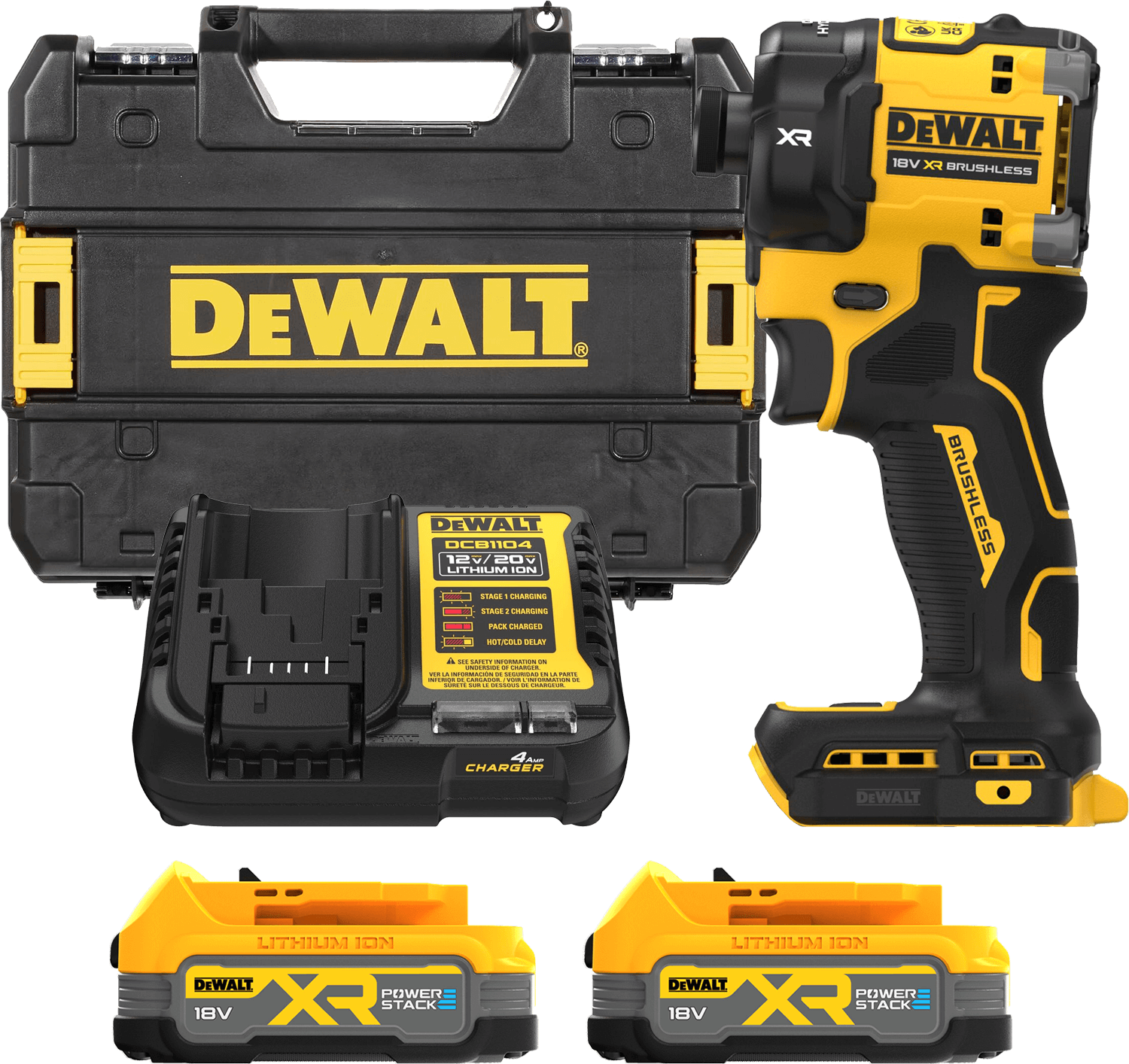 DEWALT 18V XR 1/4” Hex hydraulický aku rázový uťahovák, 2x 1,7 Ah POWERSTACK™ DCF870E2T-QW