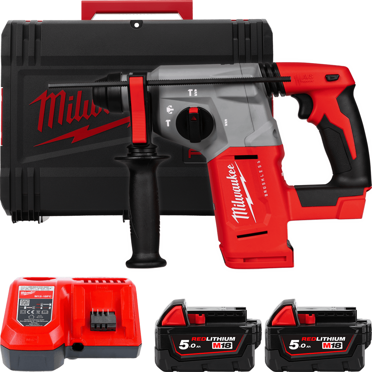 MILWAUKEE M18™ SDS-Plus vŕtacie kladivo 4-režimové M18BLH-502X