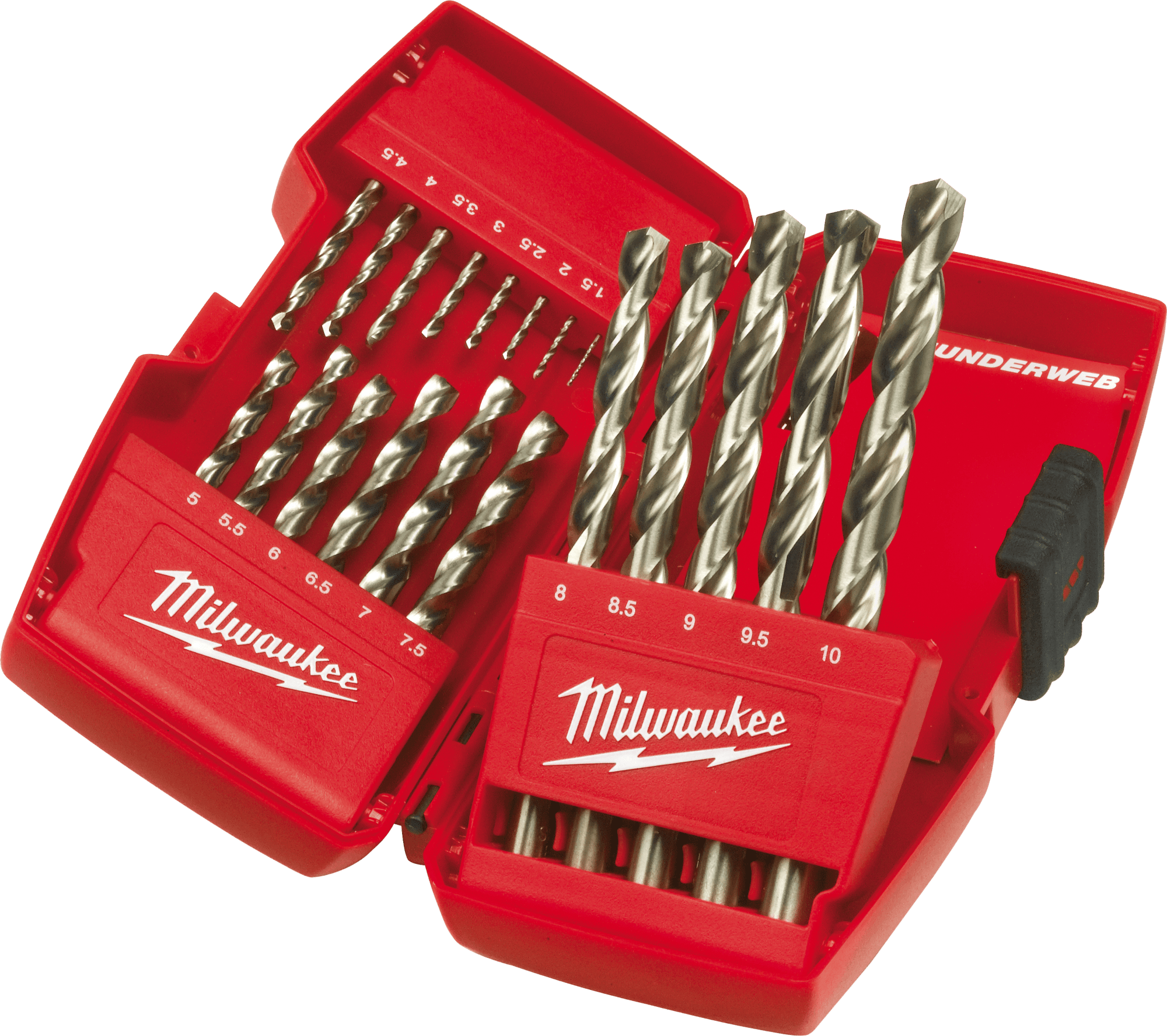 MILWAUKEE Sada vrtákov Thunderweb (1– 10 mm) 19 ks