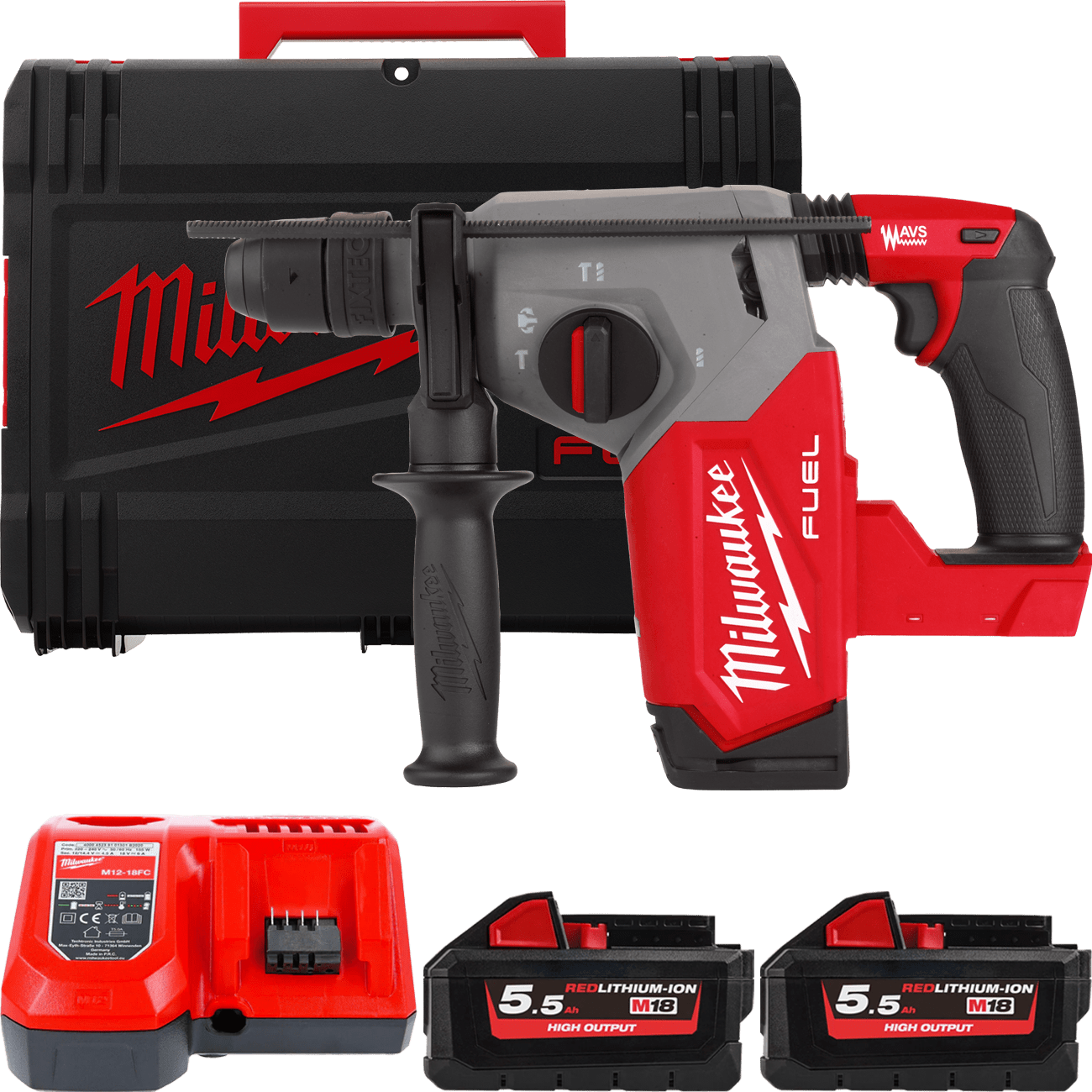 MILWAUKEE M18 FUEL™ SDS-Plus vŕtacie kladivo 4-režimové s FIXTEC™ M18FHX-552X