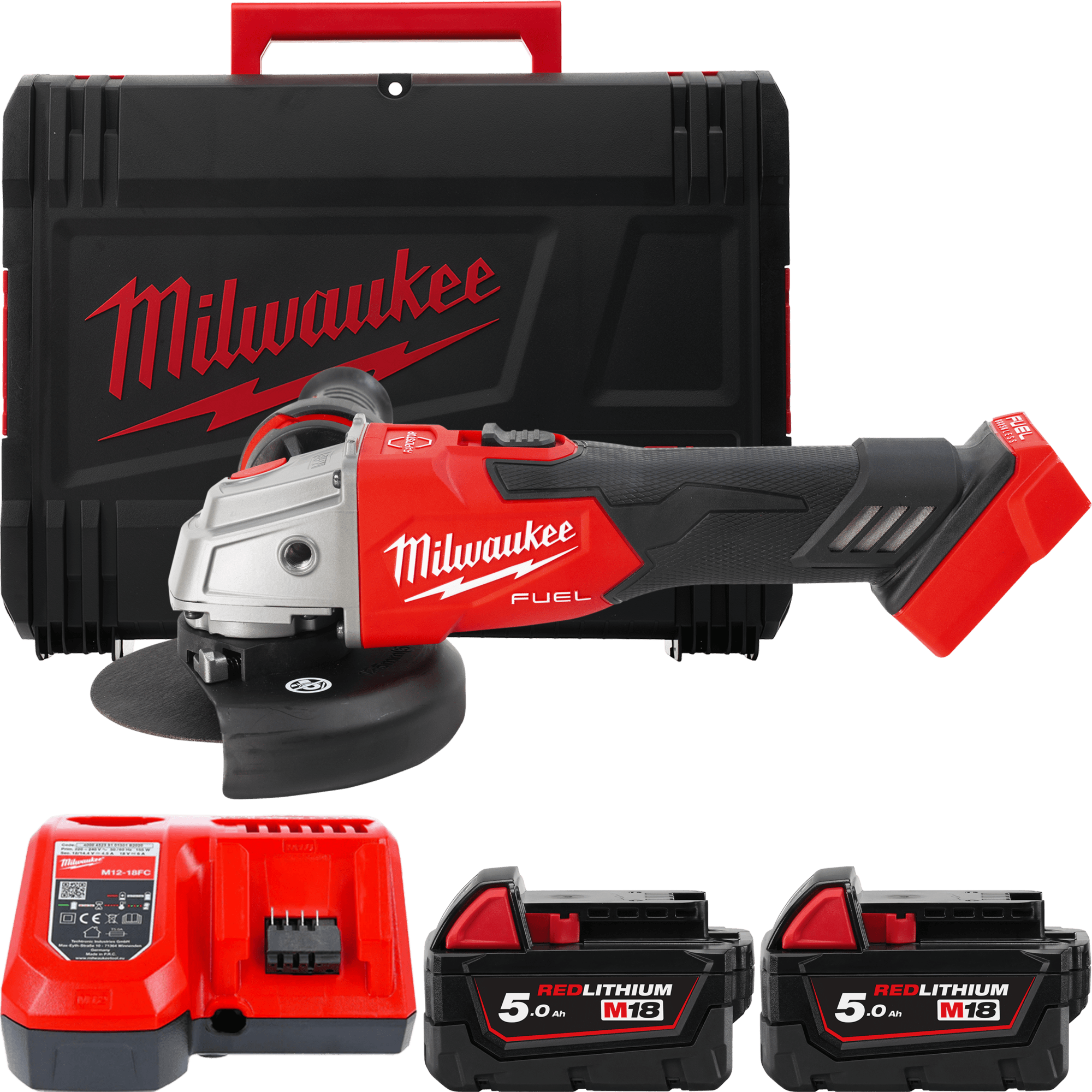 MILWAUKEE M18 FUEL™ 125 mm uhlová brúska s posuvným spínačom M18FSAG125XB-502X