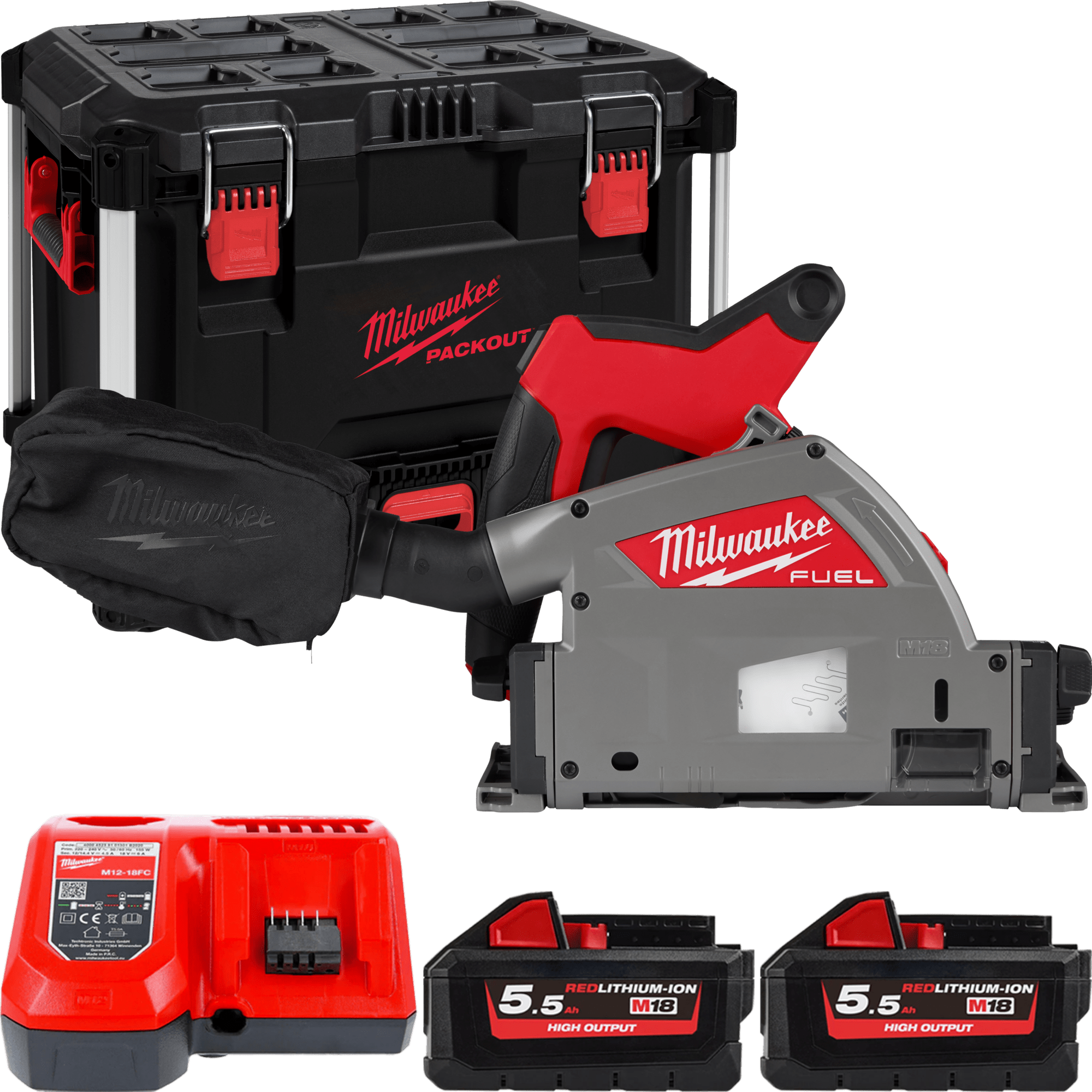 MILWAUKEE M18 FUEL™ Aku ponorná píla na drevo a plasty M18FPS55-552P