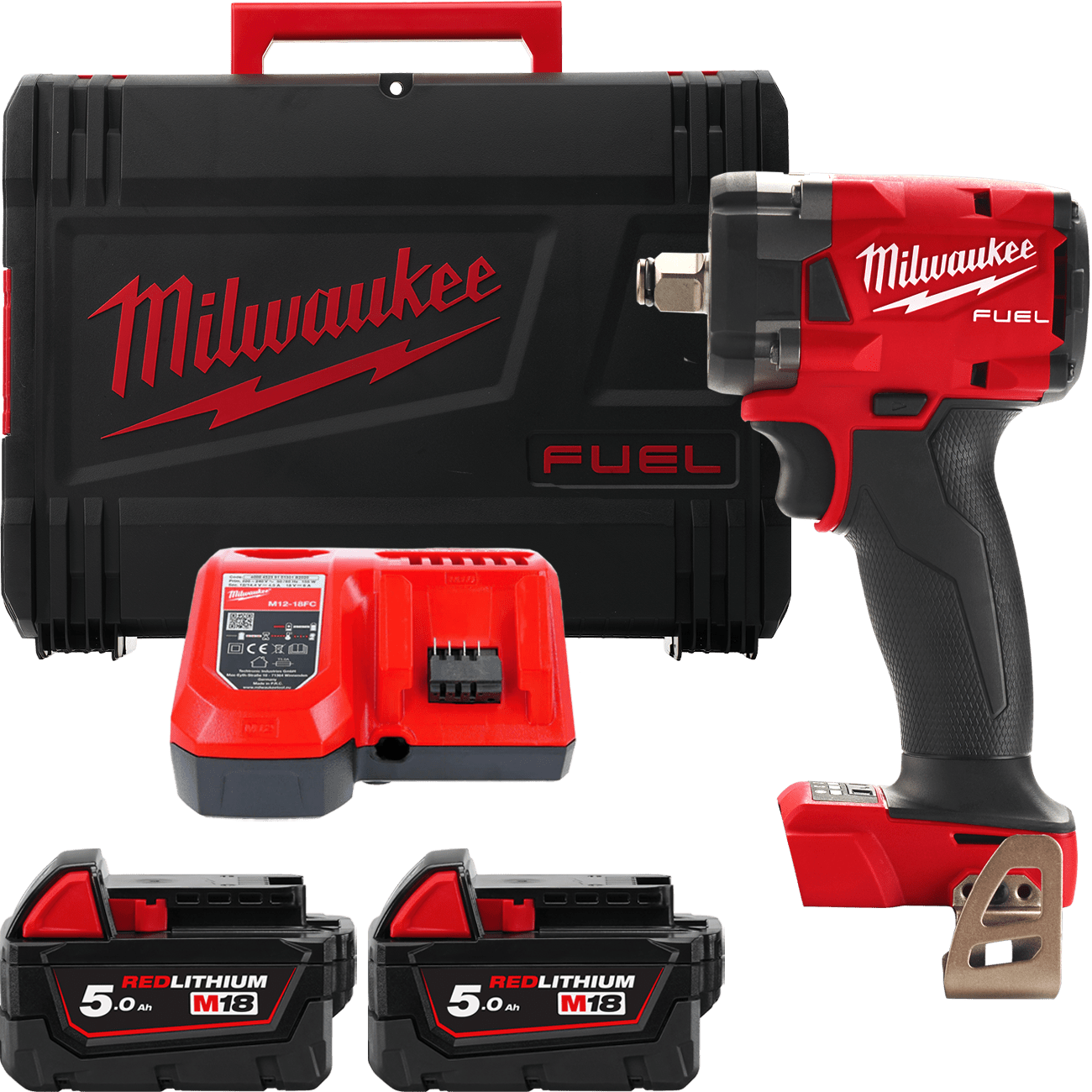 MILWAUKEE M18 FUEL™ 1/2” Aku rázový uťahovák s poistným krúžkom - kompaktný M18FIW2F12-502X