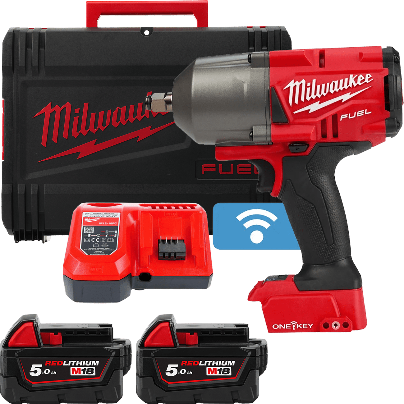 MILWAUKEE M18 FUEL™ ONE-KEY™ 1/2” Aku rázový uťahovák s poistným krúžkom M18ONEFHIWF12-502X