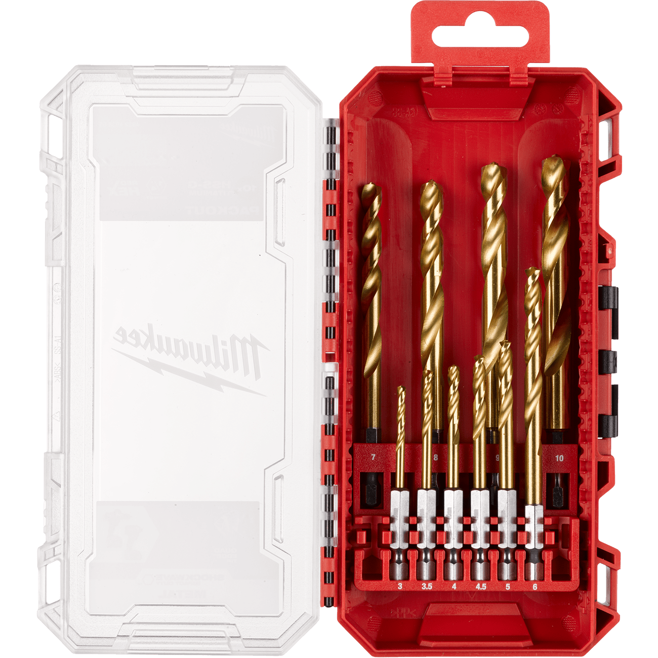 MILWAUKEE Sada vrtákov do kovu RED HEX SHOCKWAVE™ HSS-G TiN O 10 ks