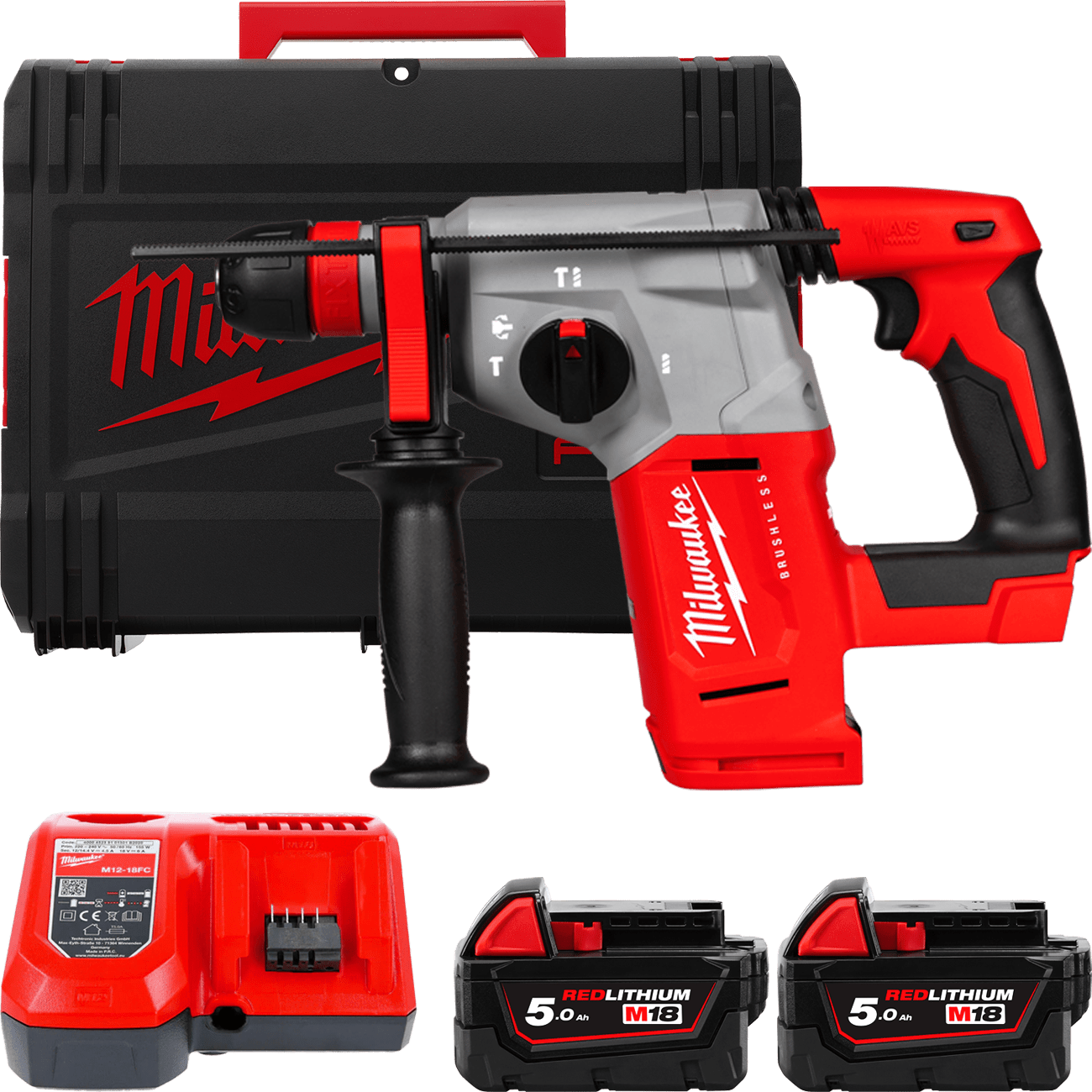 MILWAUKEE M18™ SDS-Plus vŕtacie kladivo 4-režimové s FIXTEC™ M18BLHX-502X