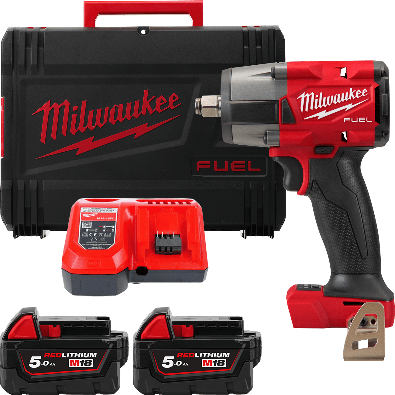 MILWAUKEE M18 FUEL™ 1/2” Aku rázový uťahovák s poistným krúžkom M18FMTIW2F12-502X