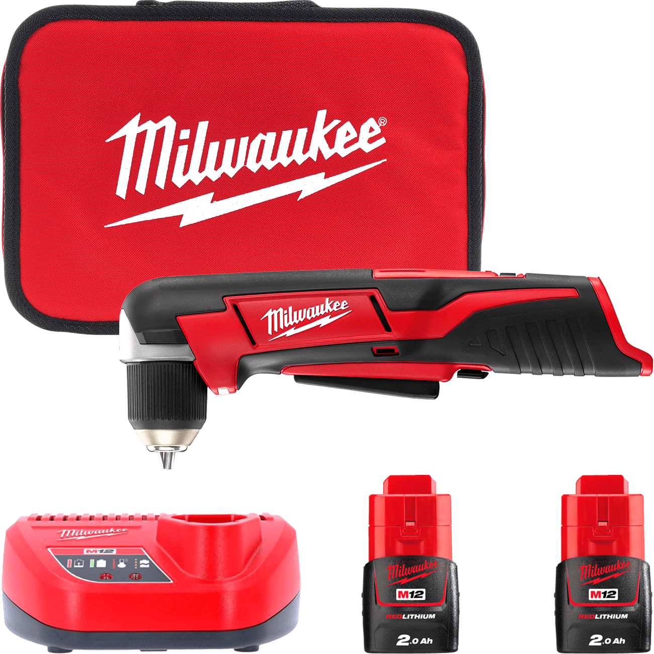 MILWAUKEE M12™ Pravouhlá vŕtačka - kompaktná C12RAD-202B