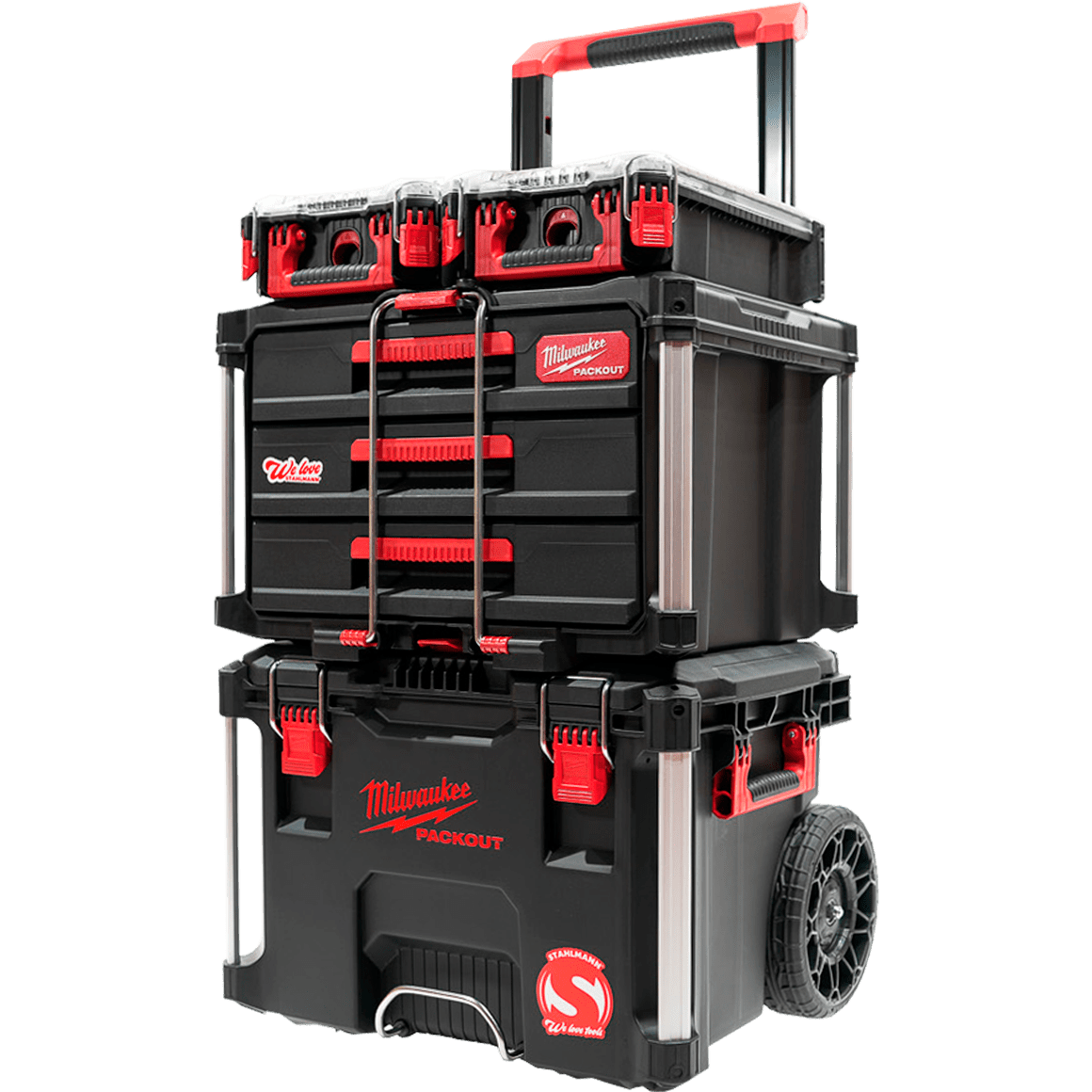 MILWAUKEE PACKOUT™ Sada boxov na náradie Compact3DRAWER™