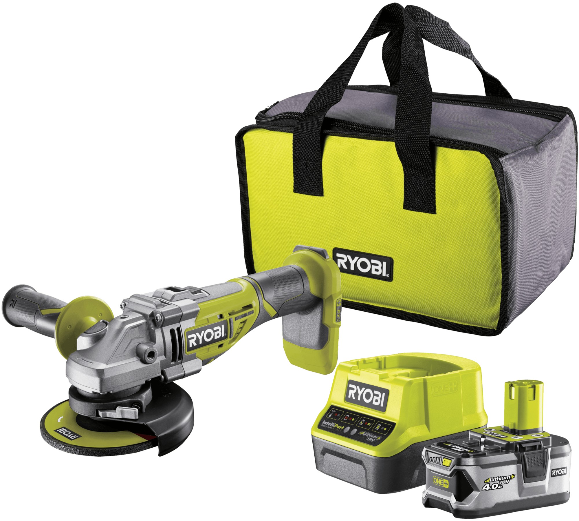 RYOBI 18V ONE+™ 125 mm uhlová brúska R18AG7-140S