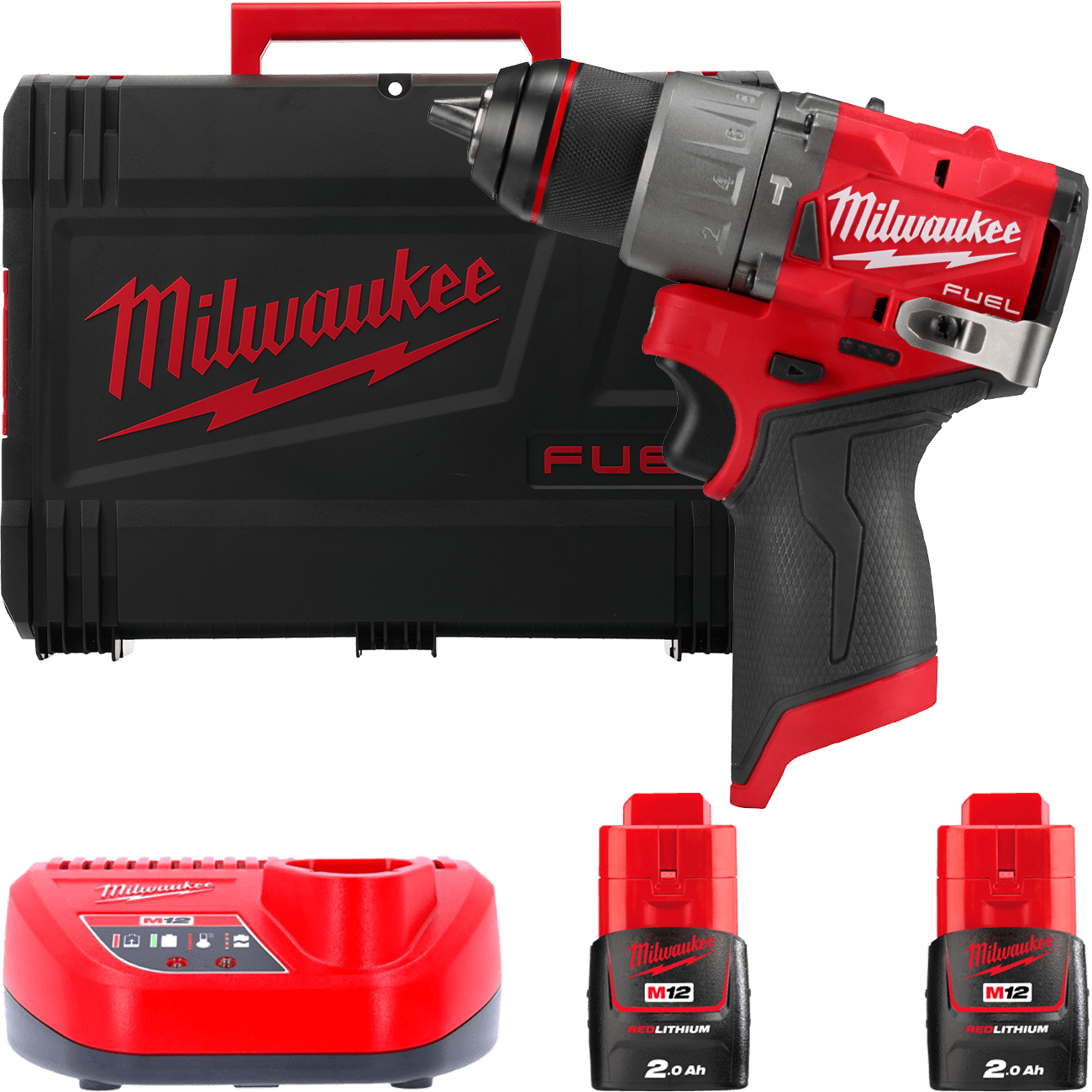 MILWAUKEE M12 FUEL™ Aku vŕtačka s príklepom - kompaktná M12FPD2-202X