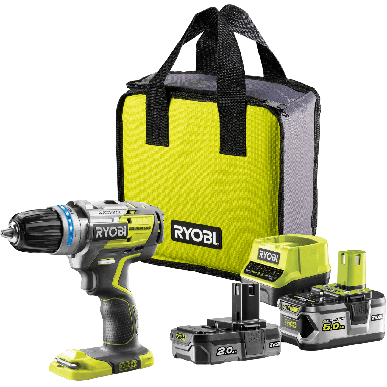 RYOBI 18V ONE+™ Aku vŕtačka s príklepom R18PDBL-252S