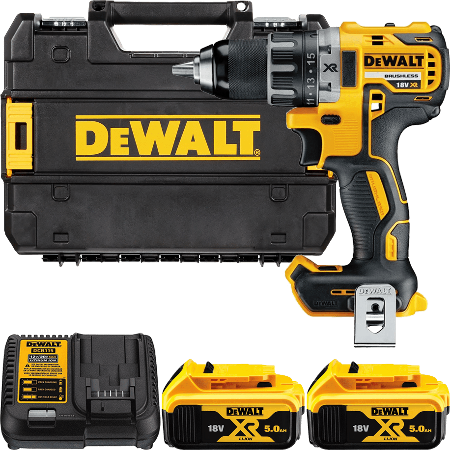 DEWALT 18V XR Aku vŕtačka bez príklepu, 2x 5,0 Ah DCD791P2-QW