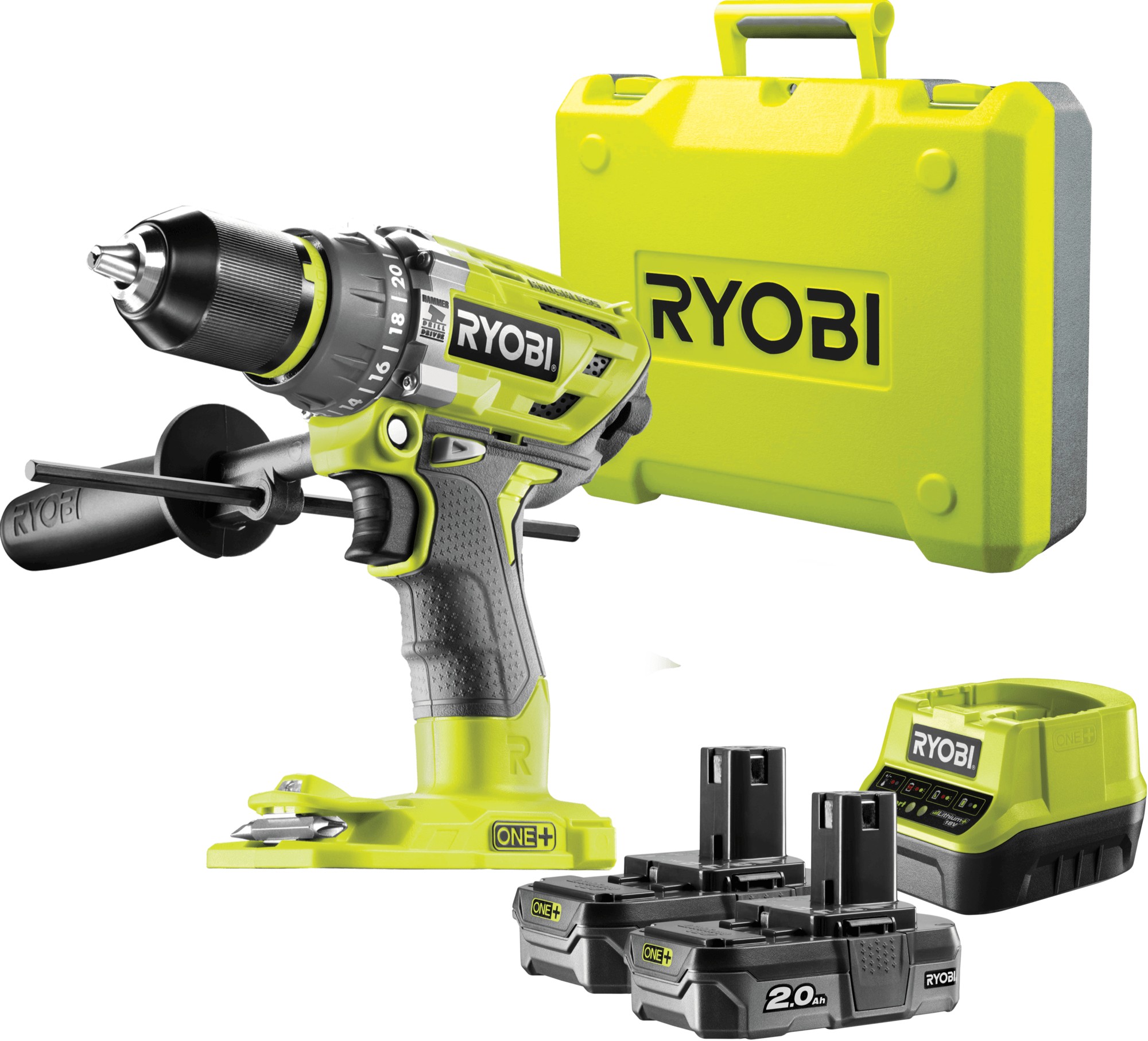 RYOBI 18V ONE+™ Aku vŕtačka s príklepom R18PD7-220B