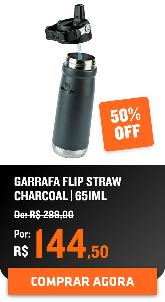 GARRAFA FLIP STRAW CHARCOAL  | 651ML