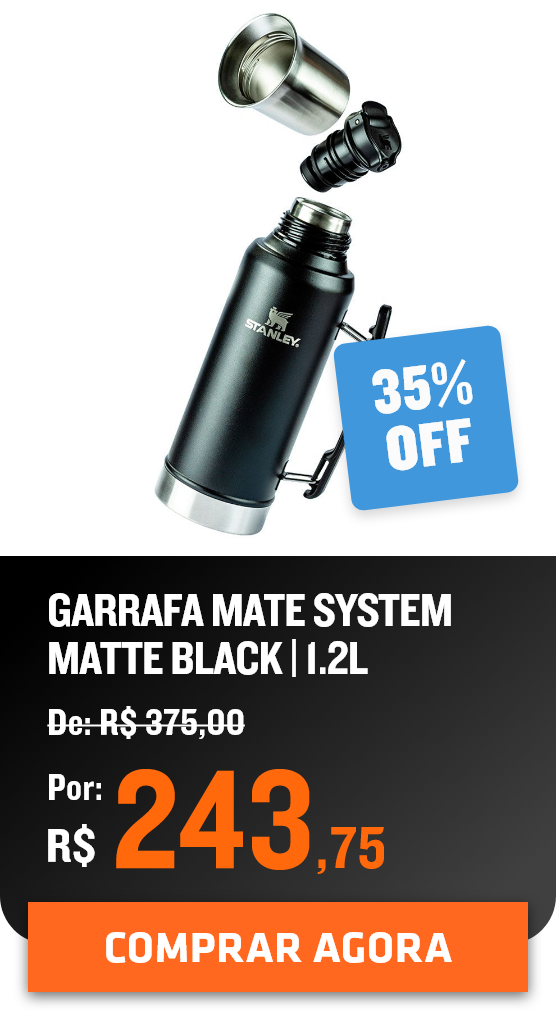 GARRAFA MATE SYSTEM MATTE BLACK | 1.2L