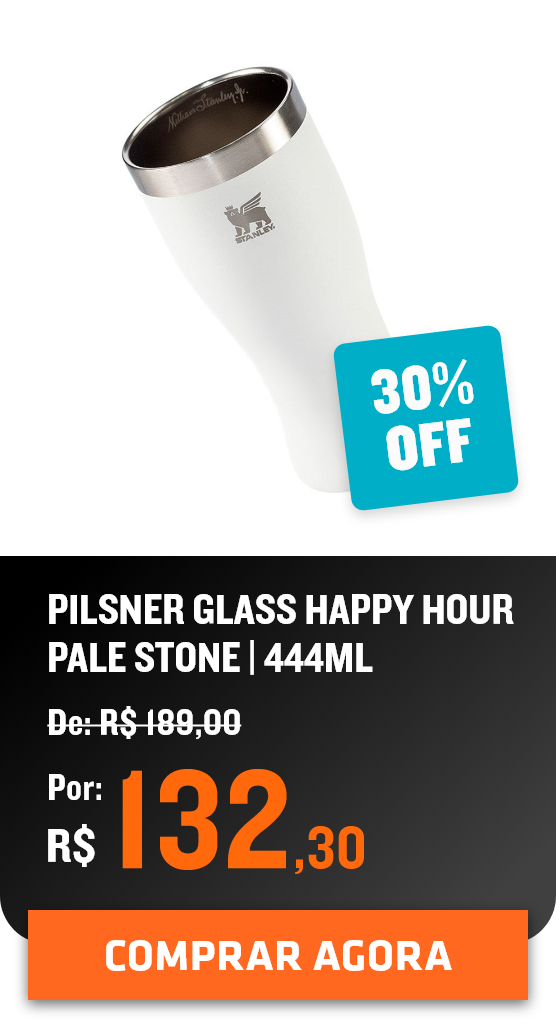 PILSNER GLASS HAPPY HOUR PALE STONE | 444ML