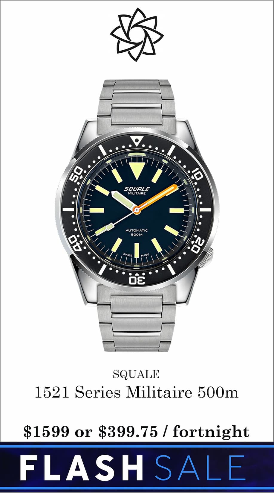 squale mens 500m dive watch