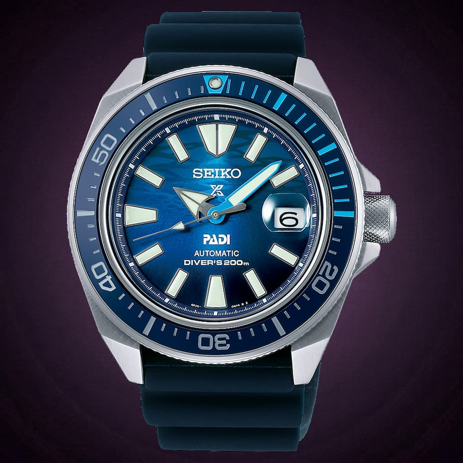blue dial seiko padi mens watch