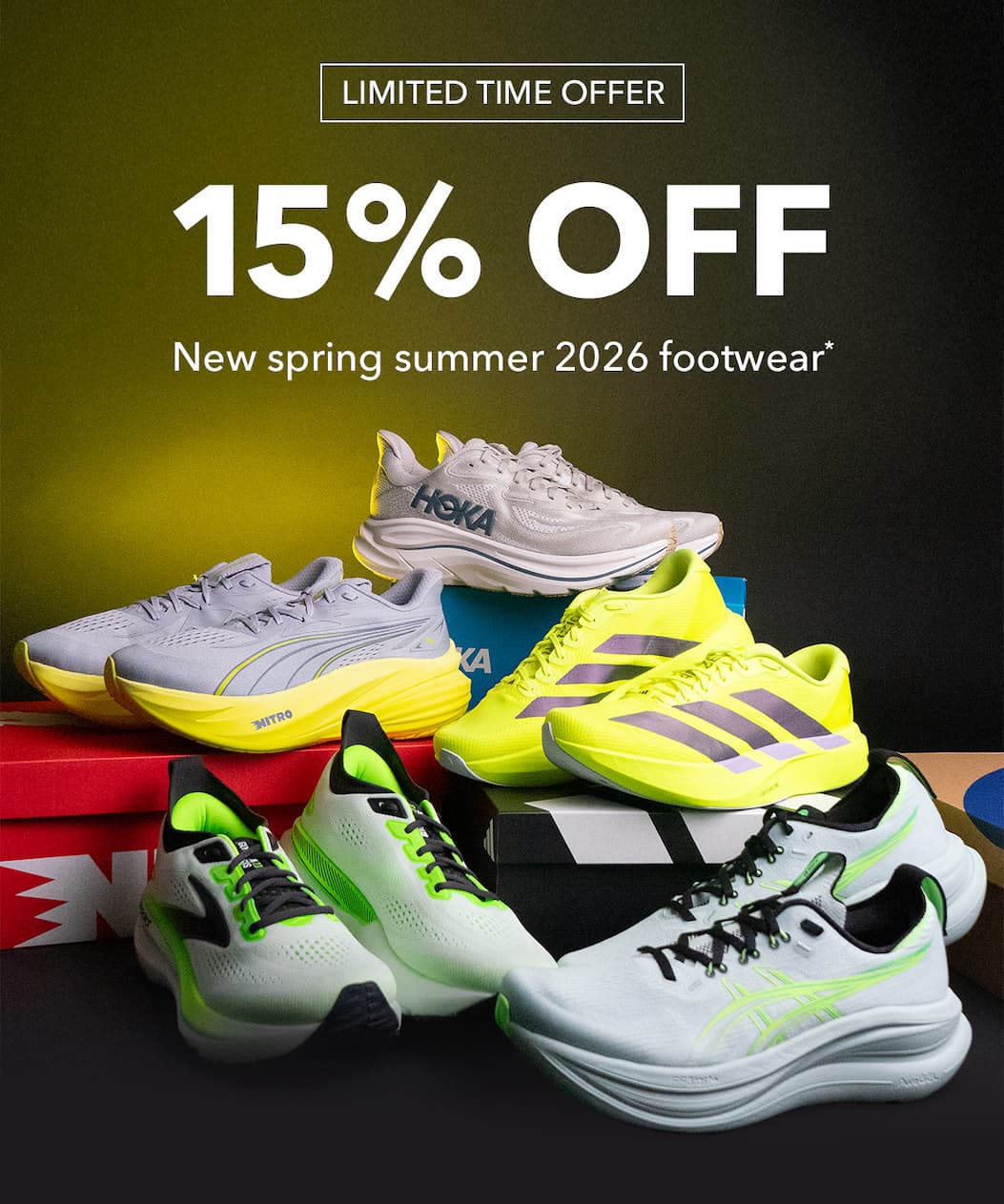 15% off new season footwear