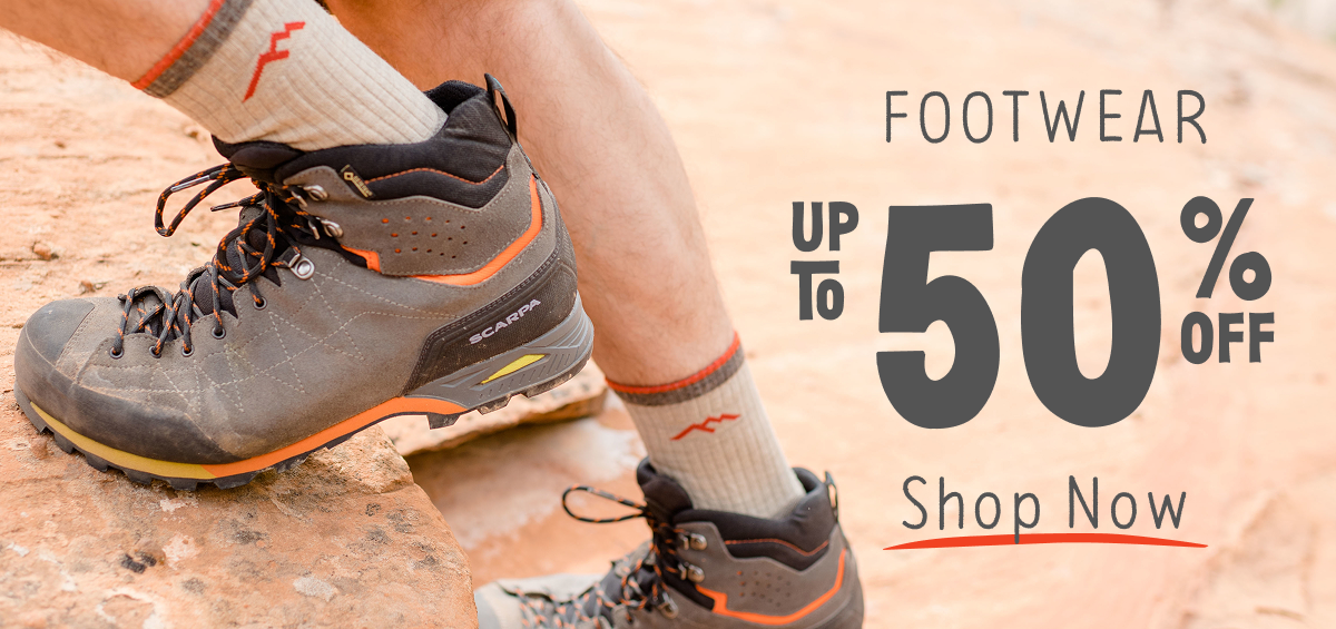 Footwear up to 50% off. shop now