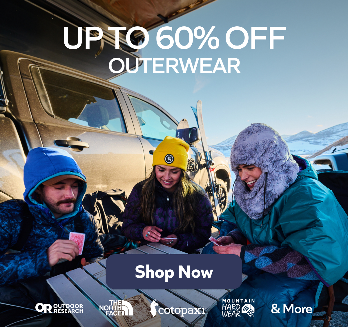 Up to 60% off outerwear. Shop Now!