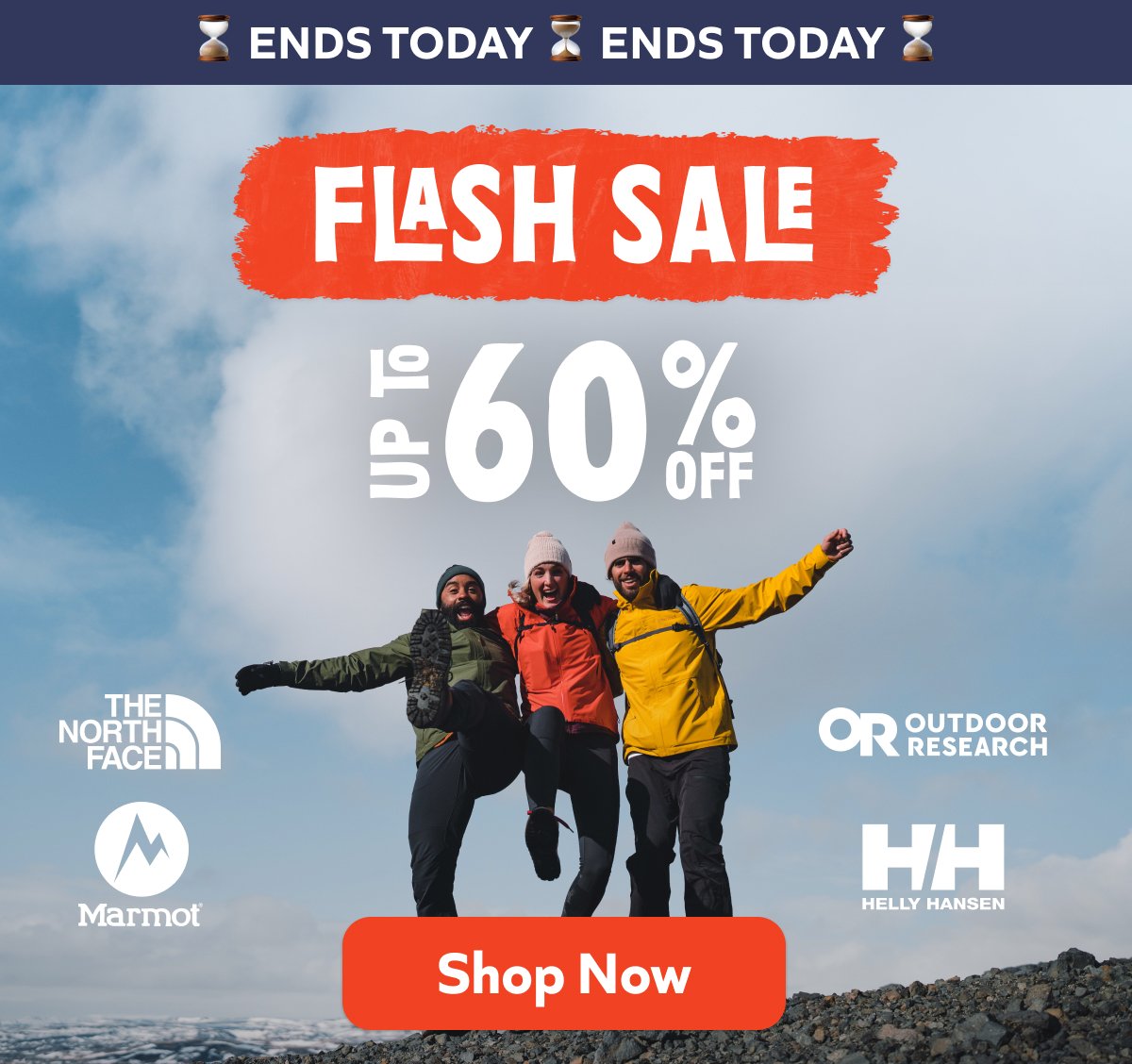 Ends Today! Flash Sale - Up to 60% off. Shop Now!