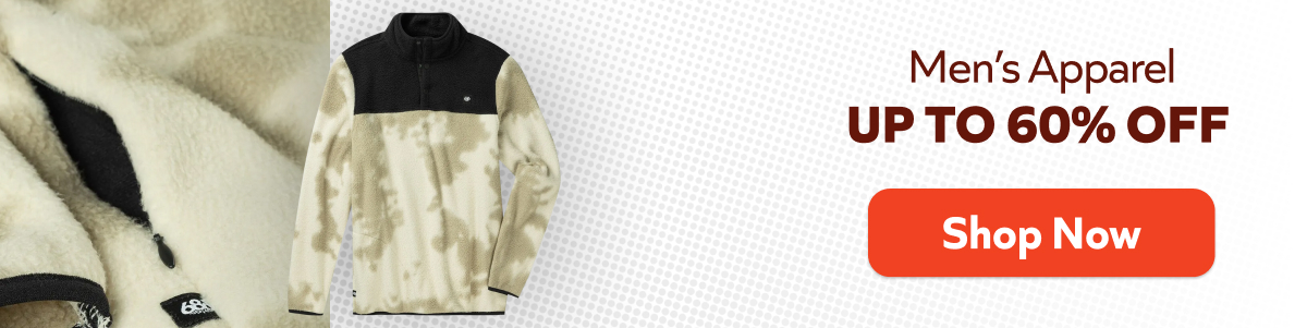 UP TO 60% OFF - Men’s Apparel. Shop Now!